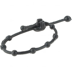 Interstate - 8" Long Black Rubber Standard Cable Tie - 10 Lb Tensile Strength, 2" Max Bundle Diam - Benchmark Tooling