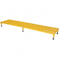 Vestil - 5" High x 24" Wide x 96" Deep, Yellow Step Stand - Steel, 500 Lb Capacity - Benchmark Tooling