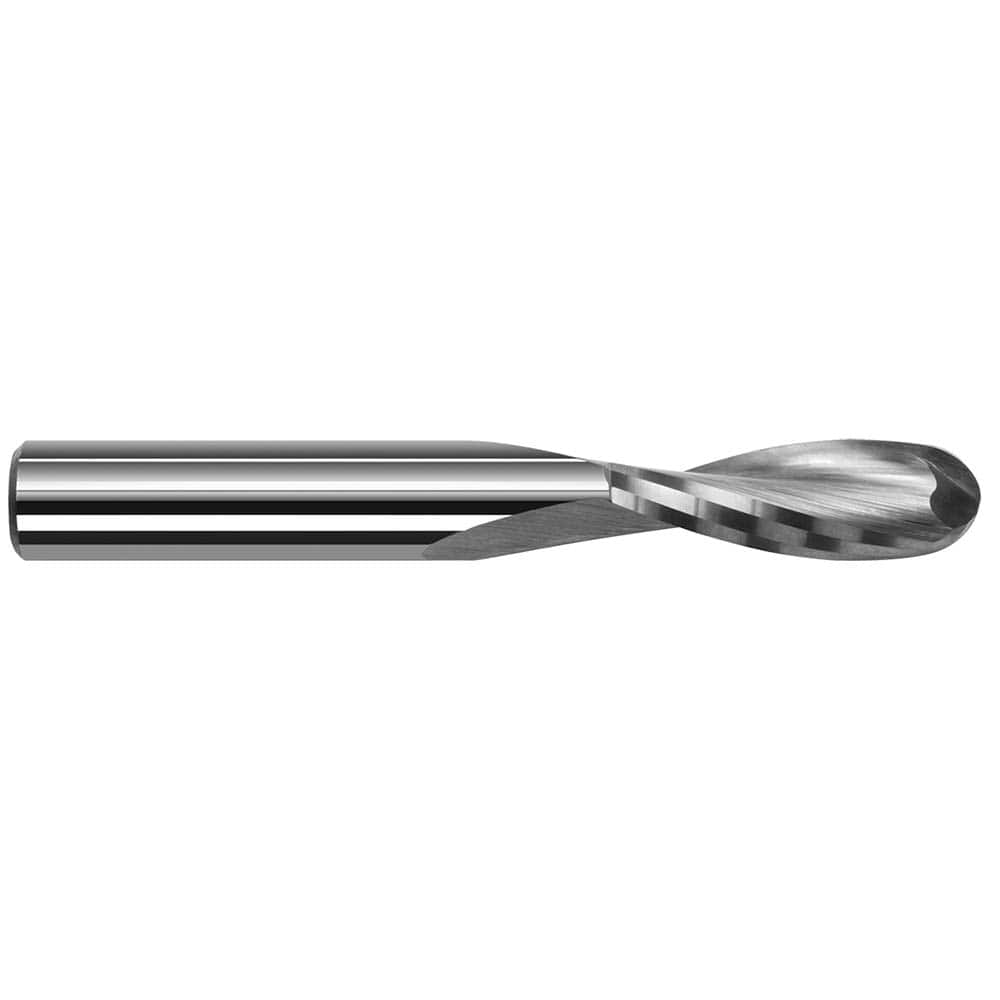 Harvey Tool - 3/16" Diam, 0.57" LOC, 2 Flute Solid Carbide Ball End Mill - Exact Industrial Supply