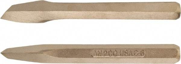 Ampco - 12" OAL x 3/4" Blade Width Nonsparking Diamond Point Chisel - 3/4" Tip - Benchmark Tooling