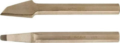 Ampco - 8" OAL x 3/8" Blade Width Nonsparking Groove Chisel - 3/8" Tip - Benchmark Tooling