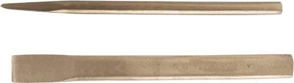 Ampco - 10" OAL x 1" Blade Width Nonsparking Oval Hand Chisel - 1" Tip - Benchmark Tooling