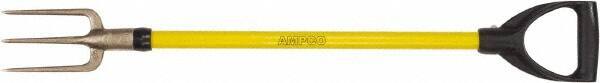 Ampco - Guncotton Fork with 29" Straight Fiberglass Handle - 4" Blade Width, 3 Tines, 5-1/4" Tine Length - Benchmark Tooling