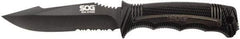 SOG Specialty Knives - 4-29/32" Long Blade, AUS-8 Stainless Steel, Partially Serrated, Fixed Blade Knife - 9.6" OAL, Includes Sheath - Benchmark Tooling