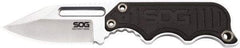 SOG Specialty Knives - 1-29/32" Long Blade, 5Cr15MoV Stainless Steel, Fine Edge, Fixed Blade Knife - 4.8" OAL, Includes Hard Molded Nylon Sheath - Benchmark Tooling