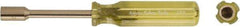 Ampco - 9mm Solid Shaft Nonsparking Nutdriver - Plastic Handle, 8-1/2" OAL - Benchmark Tooling