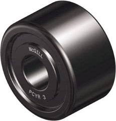 McGill - 1" Bore, 3-1/4" Roller Diam x 1-3/4" Roller Width, Steel Plain Yoke Roller - 14,300 Lb Dynamic Load Capacity, 1.81" Overall Width - Benchmark Tooling