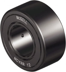 McGill - 40mm Bore, 80mm Roller Diam x 35mm Width, Steel Crowned Sealed Yoke Roller - 9,326 Lb Dynamic Load Capacity, 32mm Overall Width - Benchmark Tooling