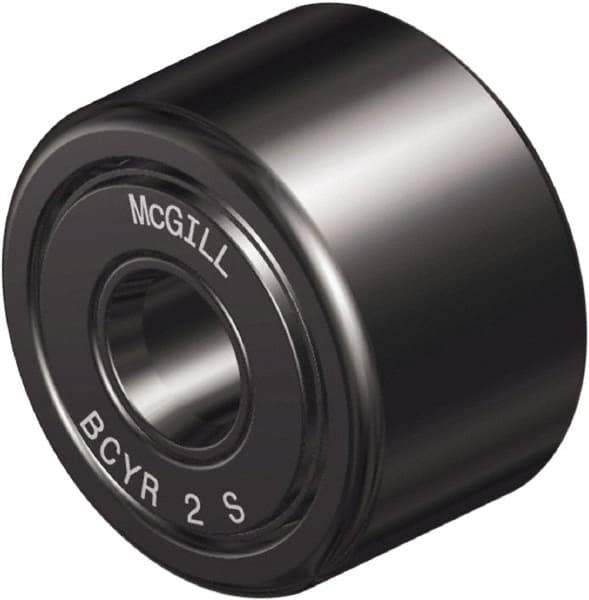 McGill - 1" Bore, 3" Roller Diam x 1-3/4" Roller Width, Steel Sealed Self-Lubricating Yoke Cam Follower with Nonmetallic Bushing - 1.81" Overall Width - Benchmark Tooling