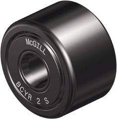 McGill - 5/16" Bore, 1" Roller Diam x 5/8" Roller Width, Steel Sealed Self-Lubricating Yoke Cam Follower with Nonmetallic Bushing - 0.69" Overall Width - Benchmark Tooling