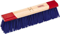 Harper Brush - 24" Rough Surface Synthetic Push Broom - 4-1/8" Bristle Length, Wood Block, Bolt-On Handle Connection, Handle Sold Separately - Benchmark Tooling