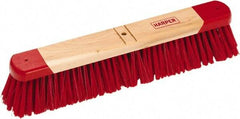 Harper Brush - 24" General Purpose Synthetic Push Broom - 3" Bristle Length, Wood Block, Bolt-On Handle Connection, Handle Sold Separately - Benchmark Tooling