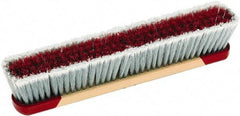 Harper Brush - 18" Medium Duty Synthetic Push Broom - 3" Bristle Length, Wood Block, Bolt-On Handle Connection, Handle Sold Separately - Benchmark Tooling