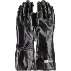 ‎58-8040 Coated Supported Gloves - ProCoat - Supported PVC - Interlock Lined - Black - Smooth Finish - 14 Inch - Exact Industrial Supply