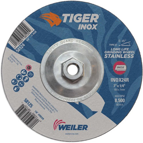 7X1/4 TIGER INOX TYPE 27 GRIND WHL - Benchmark Tooling