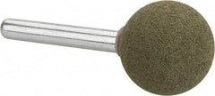 Grier Abrasives - 1" Max Diam x 2-1/4" Long, Cone A2, Rubberized Point - Coarse Grade, Aluminum Oxide, Mounted - Benchmark Tooling