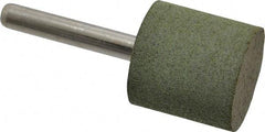 Grier Abrasives - 1" Max Diam x 2-1/2" Long, Cylinder W220, Rubberized Point - Coarse Grade, Aluminum Oxide, Mounted - Benchmark Tooling