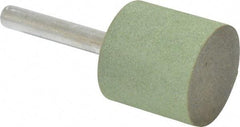 Grier Abrasives - 1" Max Diam x 2-1/2" Long, Cylinder W220, Rubberized Point - Medium Grade, Aluminum Oxide, Mounted - Benchmark Tooling