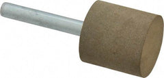 Grier Abrasives - 1" Max Diam x 2-1/2" Long, Cylinder W220, Rubberized Point - Medium Grade, Aluminum Oxide, Mounted - Benchmark Tooling