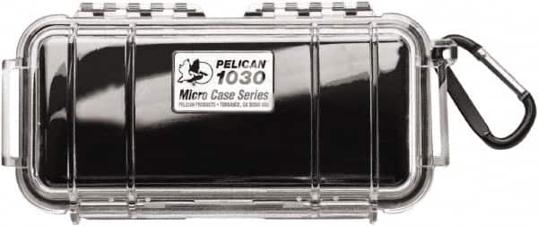 Pelican Products, Inc. - 3-7/8" Wide x 2-7/16" High, Clamshell Hard Case - Clear/Black, Polycarbonate - Benchmark Tooling