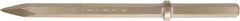 Ampco - 21" OAL, 3/4" Shank Diam, Point Chisel - Round Drive, Hex Shank - Benchmark Tooling