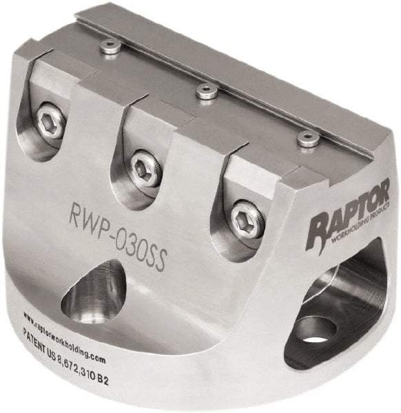 Raptor Workholding - 3/4" Jaw Width, 3" High Dovetail Vise - For Use with 4 & 5 Axis Workholding Systems - Benchmark Tooling