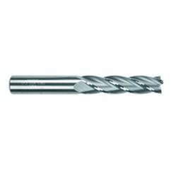 3/8 Dia. x 2-1/2 Overall Length 4-Flute Square End Solid Carbide SE End Mill-Round Shank-Center Cut-TiN - Benchmark Tooling