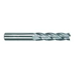 3/8 Dia. x 2-1/2 Overall Length 4-Flute Square End Solid Carbide SE End Mill-Round Shank-Center Cut-TiN - Benchmark Tooling