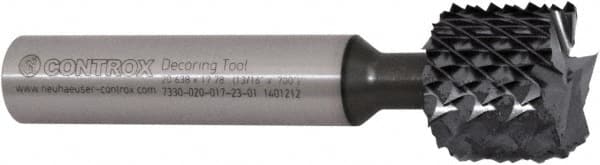 Controx - 1/2" Diam, 0.2" LOC, Square End, Solid Carbide Diamond Pattern Router Bit - Right Hand Cut, 2-45/64" OAL - Benchmark Tooling