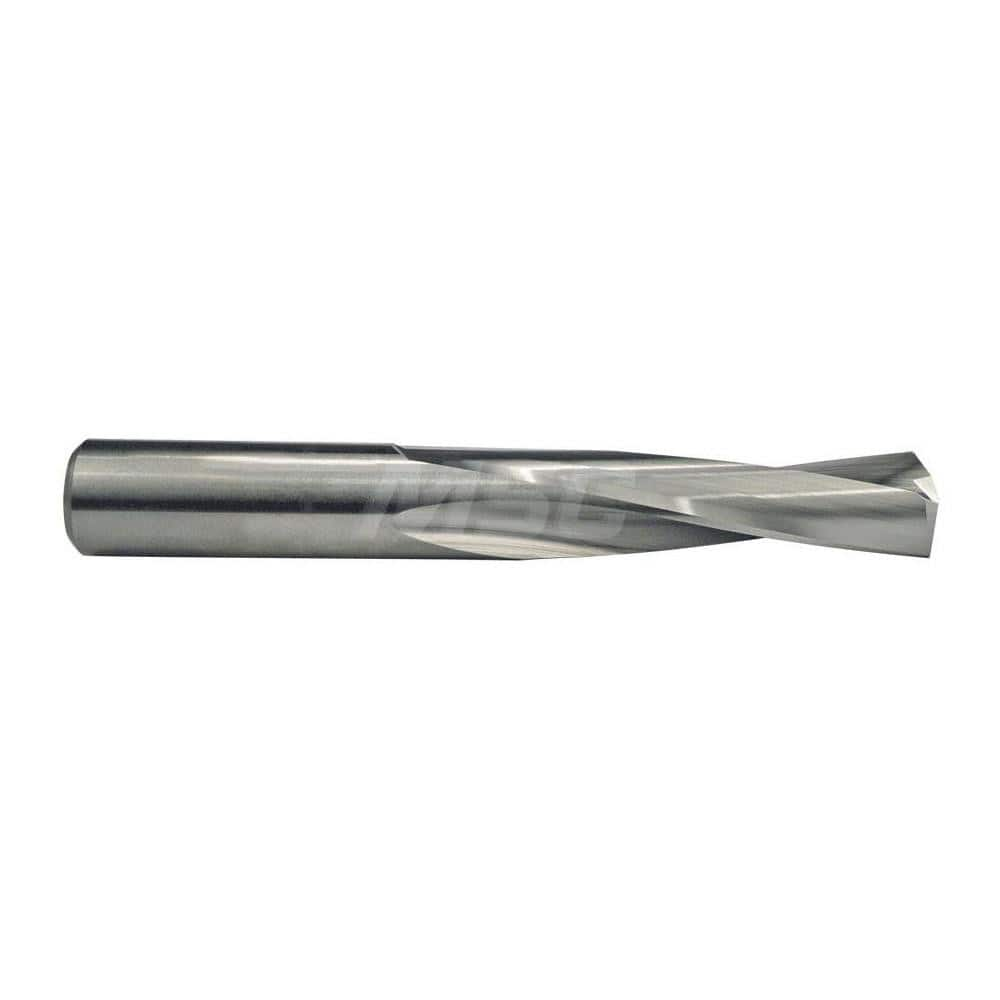 Screw Machine Length Drill Bit: 0.4567″ Dia, 135 °, Solid Carbide Bright/Uncoated, Right Hand Cut, Spiral Flute, Straight-Cylindrical Shank, Series 205