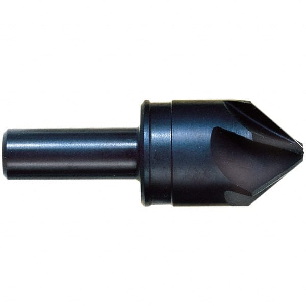 M.A. Ford - 3/4" Head Diam, 1/2" Shank Diam, 6 Flute 120° High Speed Steel Countersink - Benchmark Tooling