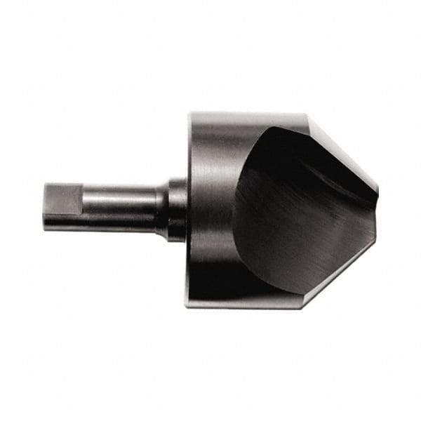 M.A. Ford - 1/2" Head Diam, 1/4" Shank Diam, 1 Flute 82° High Speed Steel Countersink - 2" OAL - Benchmark Tooling