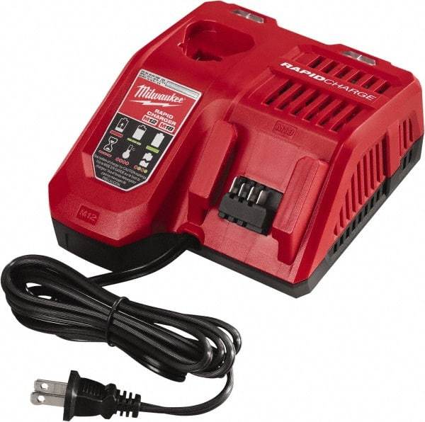 Milwaukee Tool - 18 & 12 Volt, Lithium-Ion Power Tool Charger - AC Wall Outlet Power Source - Benchmark Tooling