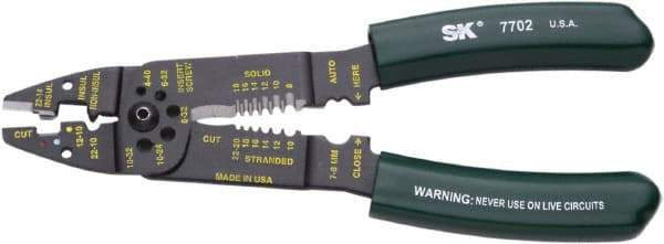 SK - 9-1/2" OAL, 10 AWG Capacity, Cutting Pliers - Vinyl Cushion Handle - Benchmark Tooling