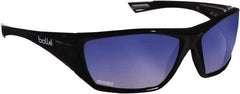 bolle SAFETY - Smoke Mirror Lenses, Framed Safety Glasses - Anti-Fog, Scratch Resistant, Size M, Wrap Around - Benchmark Tooling
