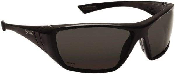 bolle SAFETY - Polarized Gray Lenses, Framed Polarized Glasses - Anti-Fog, Scratch Resistant, Size M, Wrap Around - Benchmark Tooling