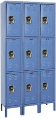 Hallowell - 9 Door, 3 Tier, Ready-Built Wardrobe & Box Lockers - Benchmark Tooling