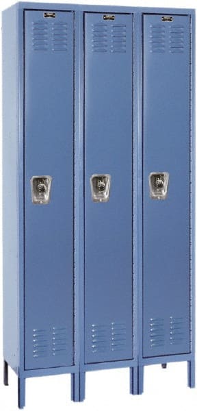 Hallowell - 3 Door, 1 Tier, Ready-Built Wardrobe & Box Lockers - Benchmark Tooling