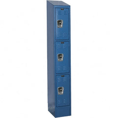 Hallowell - 3 Door, 3 Tier, Ready-Built Wardrobe & Box Lockers - Benchmark Tooling