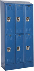 Hallowell - 6 Door, 2 Tier, Ready-Built Wardrobe & Box Lockers - Benchmark Tooling