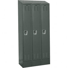 Hallowell - 3 Door, 1 Tier, Ready-Built Wardrobe & Box Lockers - Benchmark Tooling