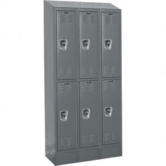 Hallowell - 6 Door, 2 Tier, Ready-Built Wardrobe & Box Lockers - Benchmark Tooling