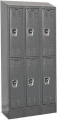 Hallowell - 6 Door, 2 Tier, Ready-Built Wardrobe & Box Lockers - Benchmark Tooling