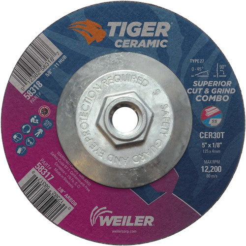 5X1/8 TIGER CERAMIC T27 COMBO WHL - Benchmark Tooling