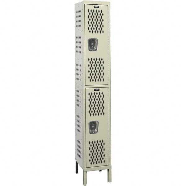 Hallowell - 2 Door, 2 Tier, Heavy-Duty Ventilated Wardrobe & Box Lockers - Benchmark Tooling