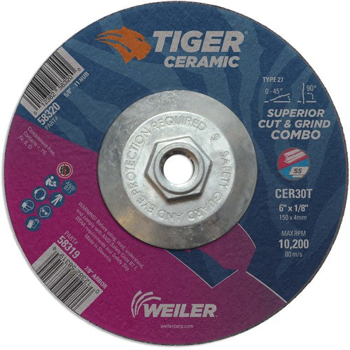 6X1/8 TIGER CERAMIC T27 COMBO WHL - Benchmark Tooling