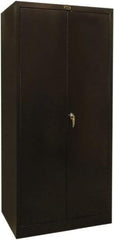 Hallowell - 4 Shelf Combination Storage Cabinet - Steel, 36" Wide x 24" Deep x 78" High, Black - Benchmark Tooling