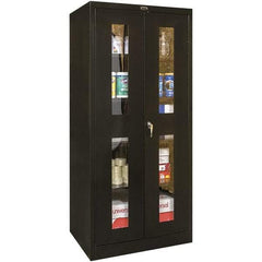 Hallowell - 4 Shelf Visible Storage Cabinet - Steel, 48" Wide x 18" Deep x 78" High, Black - Benchmark Tooling