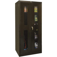 Hallowell - 4 Shelf Combination Storage Cabinet - Steel, 48" Wide x 18" Deep x 78" High, Black - Benchmark Tooling