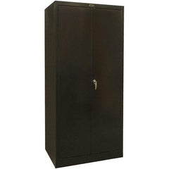Hallowell - 4 Shelf Locking Storage Cabinet - Steel, 36" Wide x 18" Deep x 72" High, Black - Benchmark Tooling